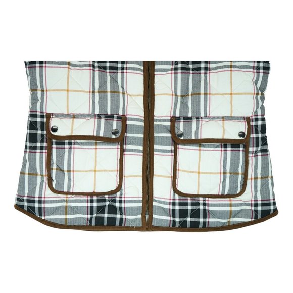 Foxcroft NYC‎ Insulated Quilted Plaid Vest, Size Large L ~ Women's ~ Full zip - Picture 4 of 5